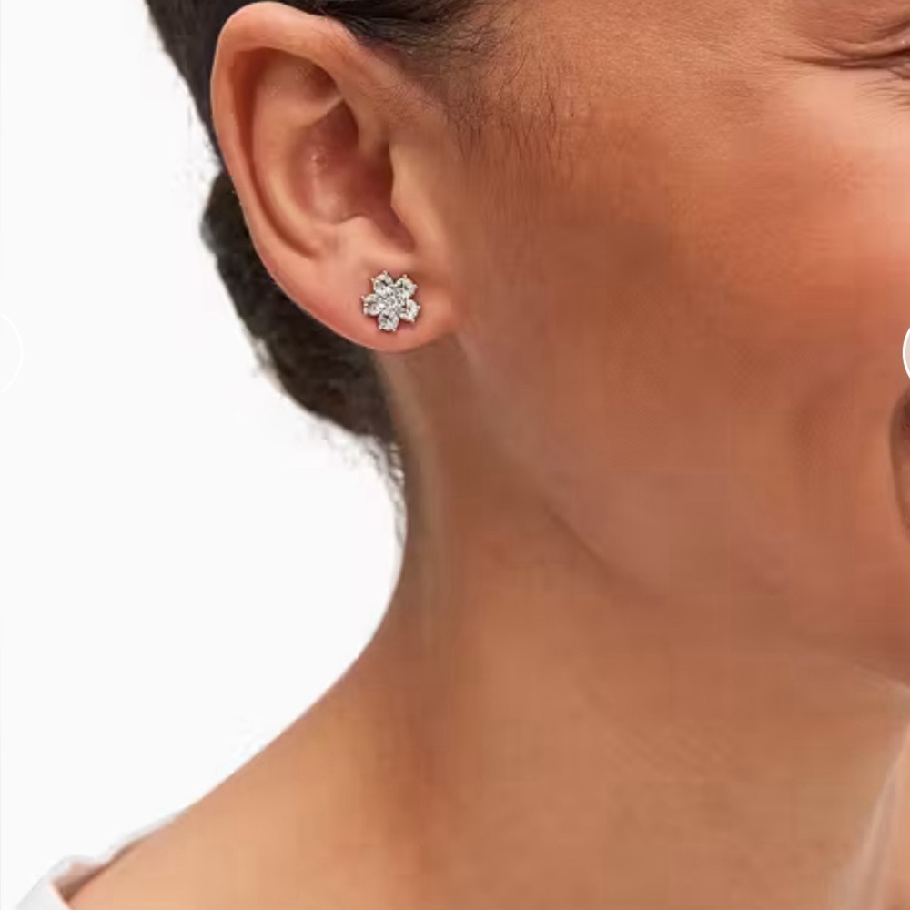Kate Spade Flower Cubic Zirconia Studs Earrings - Picture 3 of 4